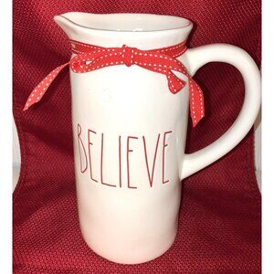 Rae Dunn Believe Pitcher Christmas Holiday Decor
